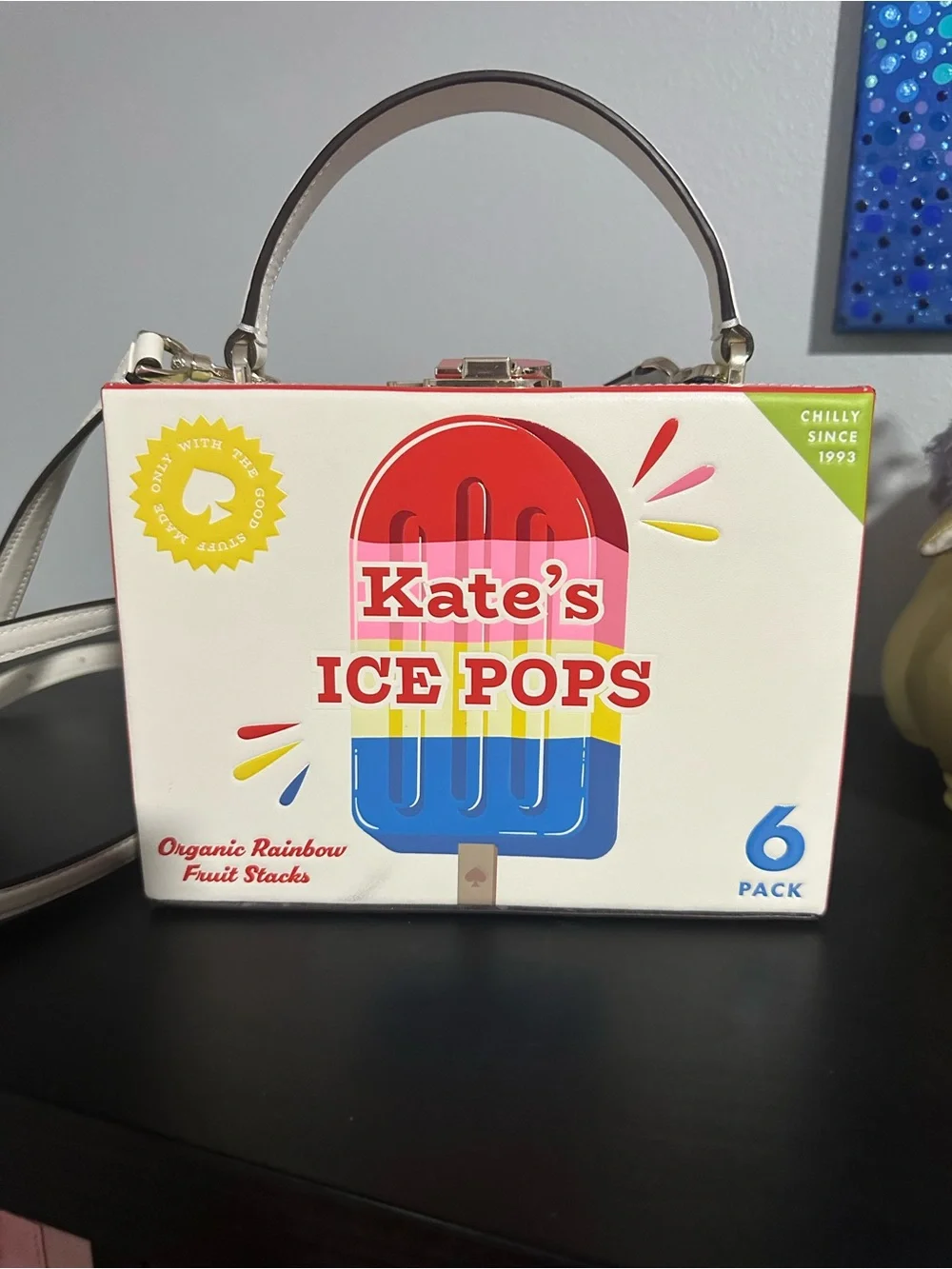 kate spade White Multi Ice Pops Crossbody Box Bag - Picture 1 of 5